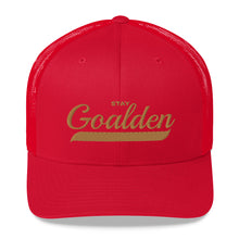 Load image into Gallery viewer, Stay Goalden Motivational quote hat
