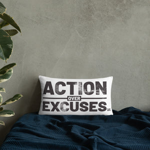Action over Excuses Inspirational Home Decor
