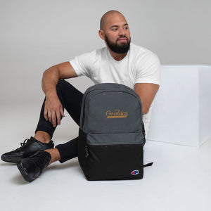 Stay Goalden Embroidered Champion Backpack